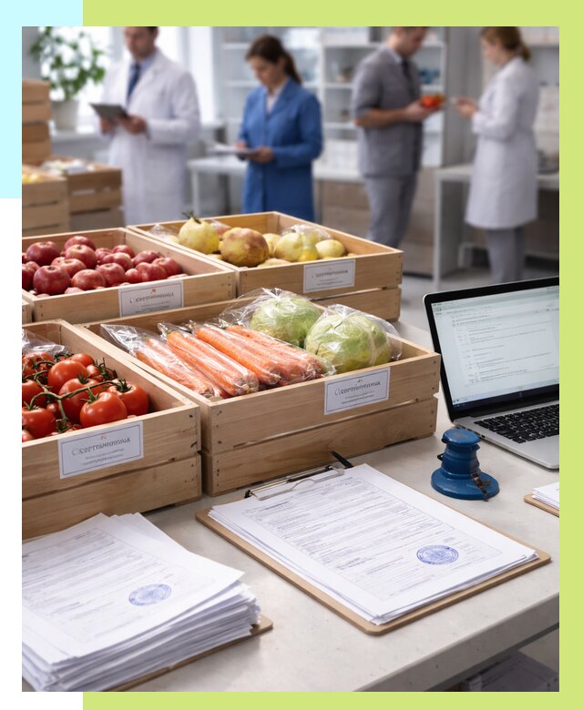 Сертификация овощей и фруктов в Нурлате от 8863 р. | Алешин-Нрт