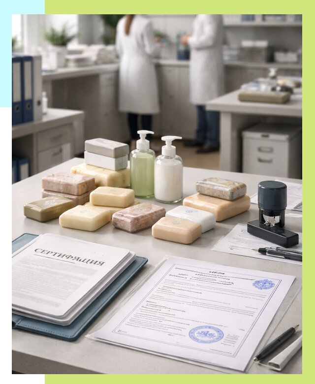 Сертификация мыла и сертификат на мыло в Нурлате от 12512 | Алешин-Нрт