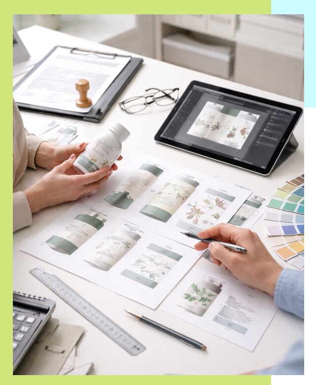 Профессиональная разработка дизайна и текста этикетки продукции в Нурлате