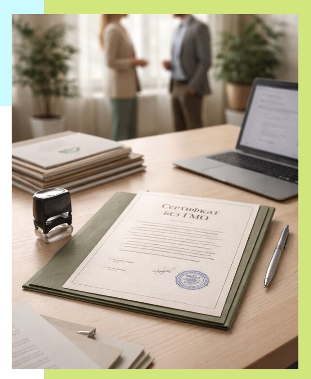 Сертификат без ГМО в Нурлате от 7820 р. оформить срочно Алешин-Нрт